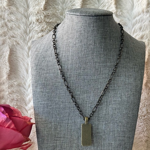 Hand painted Abstract Acrylic fluid pour art bezel pendant necklace pink blue - Picture 7 of 8